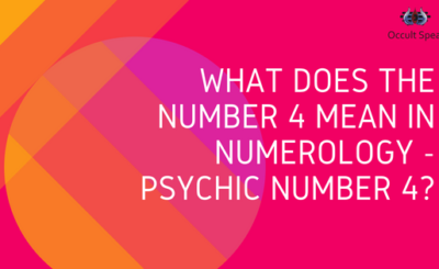 What does the number 4 mean in numerology -Psychic Number 4